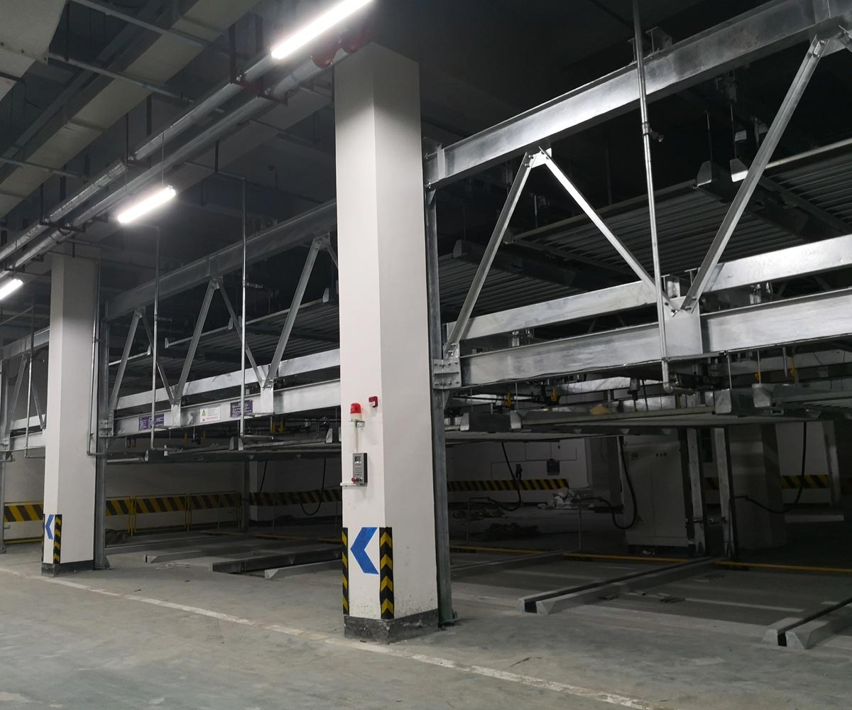 新津PSH5五层升降横移机械式立体停车设备