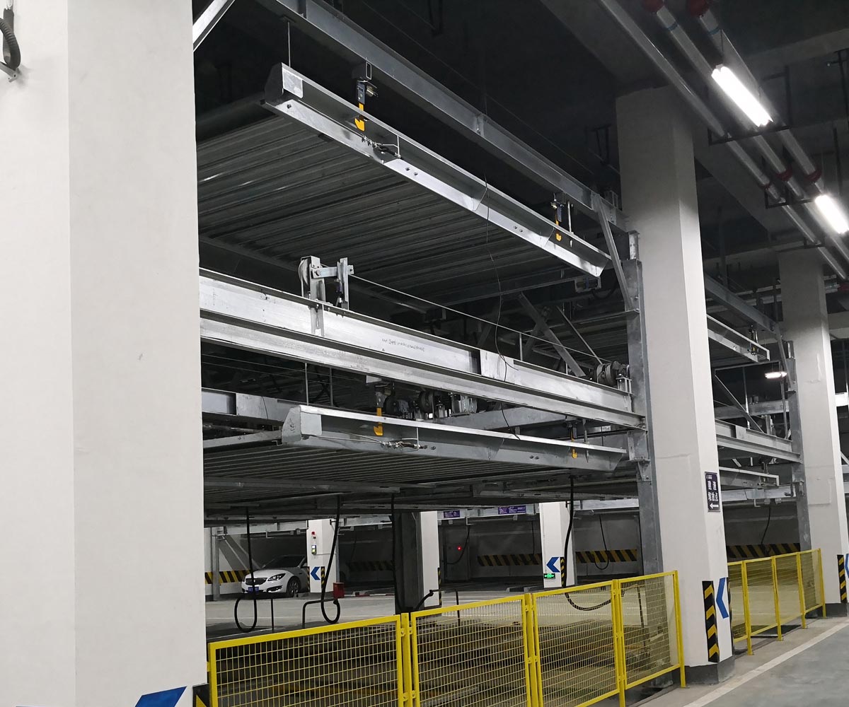 富源负二正三地坑式PSH5D2五层升降横移机械式立体停车设备