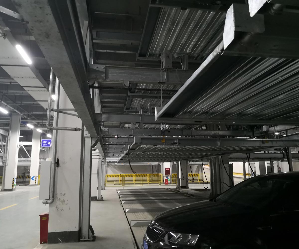 盐津负一正四地坑式PSH5D1五层升降横移机械式立体停车设备
